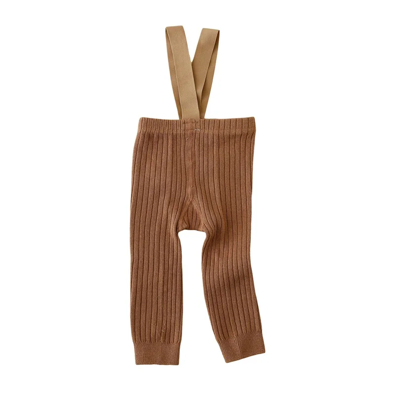 Knit Tights Suspender Leggings Girls Pantyhose Infant Kids Suspender Pantyhose Spring Autumn Baby Girls Boys Tights High Waist Bandage Cross Straped Leggings