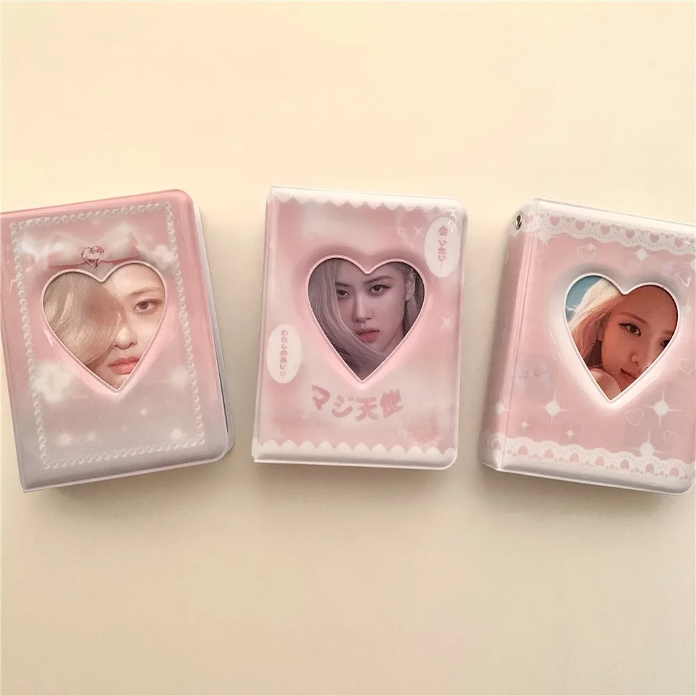 Mini Album Photo Transparent en Forme de Cœur de 3 Pouces, pour Fujifilm Instax Mini 11, 12/8/9/7 +