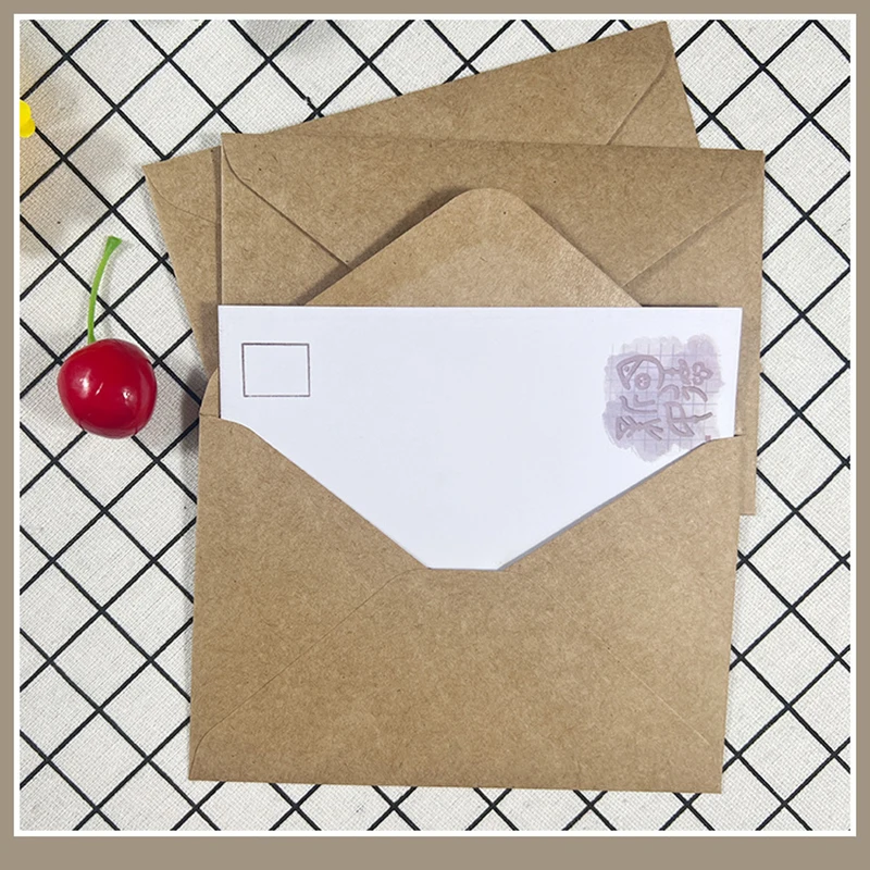 Kraft Brown Paper Envelopes 105x155mm 50pcs
