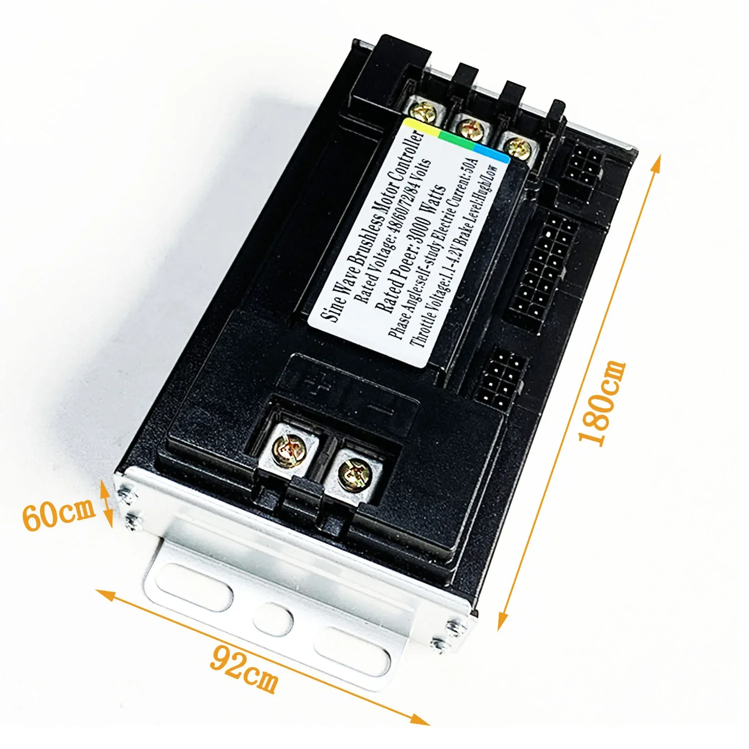 Sine wave 50A 3000W brushless motor controller + 3-speed adjustable throttle + L