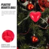 10 Pcs Heart Shaped Fillable Boxes Wedding Hanging naments Plastic Gift Boxes Christmas Decor Wind Chimes Home Decor Red 4