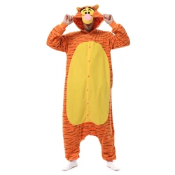 Halloween Onesie Tiger Kigurumi Pajamas Adult One-Piece Animal Pijama Cartoon Jumpsuit Sleepwear Anime Cosplay Costume XXL