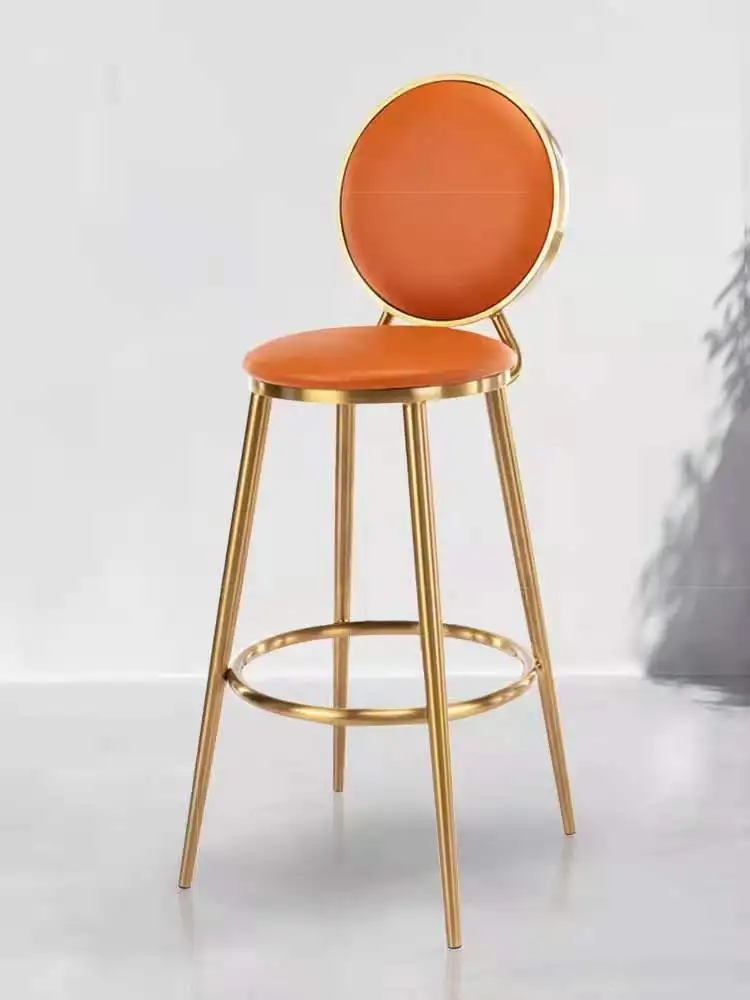 

Modern Simple High Fashion Bar Stool Light Luxury Internet Celebrity Bar Chair Small Apartment High Stool Light Luxury silla
