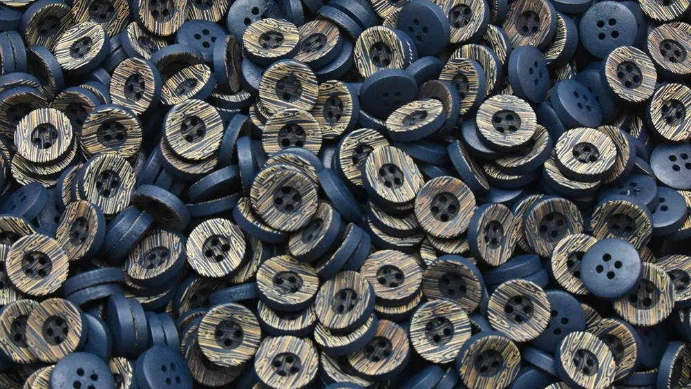 15 mm Marine-Laser-Rundschale, Holzknöpfe, Nähzubehör, DIY-Kleidung, dekorativer Holzknopf, 4 Löcher, 30 Stück, 50 Stück, 100 Stück – Detail 1