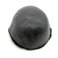 0.08mm d'épaisseur PU Poly Base Double noué toupet cheveux humains durée Durable longue durée de vie prothèse capillaire pour hommes 5