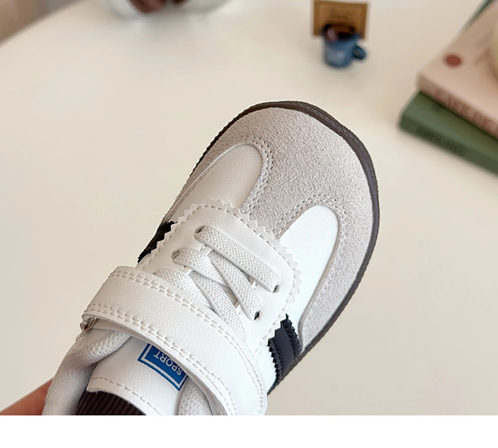 PU Leather Children Sport Shoes Ergonomics Anti-slippery Boy's Girl's Sneakers Trend Fashion Infant Baby Kids Sneakers 2