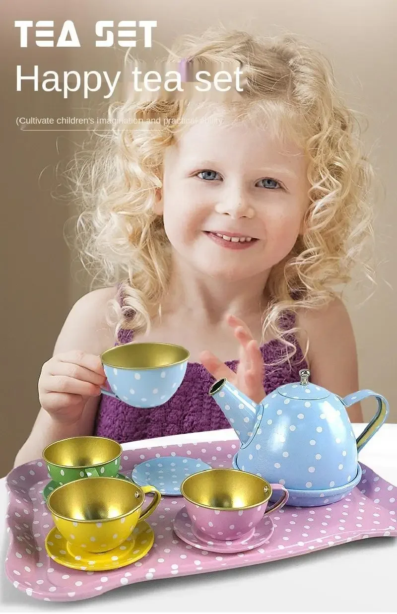 Play House Tea Set Kitchen Toy Boy Girl Cooking Kitchen Utensils Tableware Baby Early Education Toy Game Children Baby