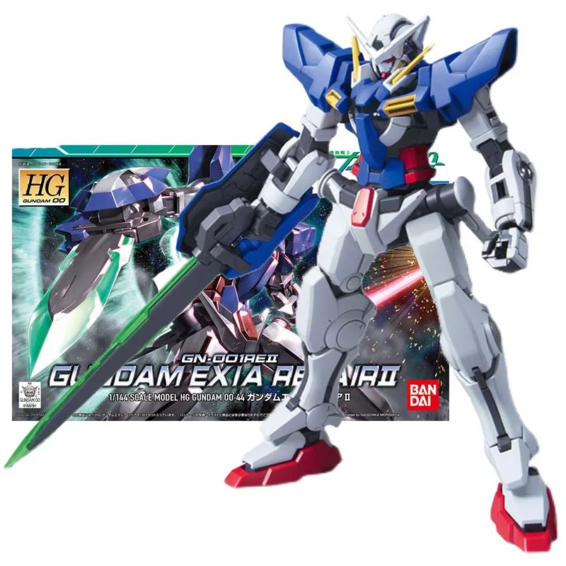 

Bandai Figure Gundam Model Kit Anime Figures HG Exia Repair 2 R2 Mobile Suit Gunpla Action Figure Toys For Boys Children's Gifts