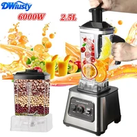 Mixeur haute vitesse 2-en-1 DWiusty 6000W, capacité 2,5L, réglage 9 vitesses, broyeur de glace et extracteur de jus, processeur multifonction 1