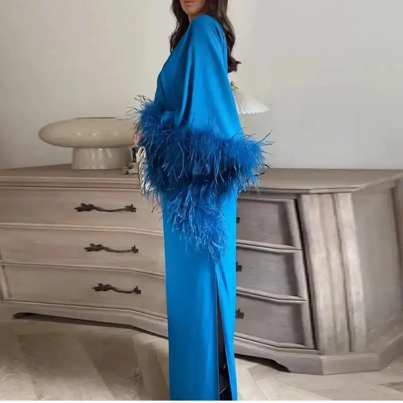 Рисунок 2 - Роскошные вечерние платья с перьями и открытой спиной