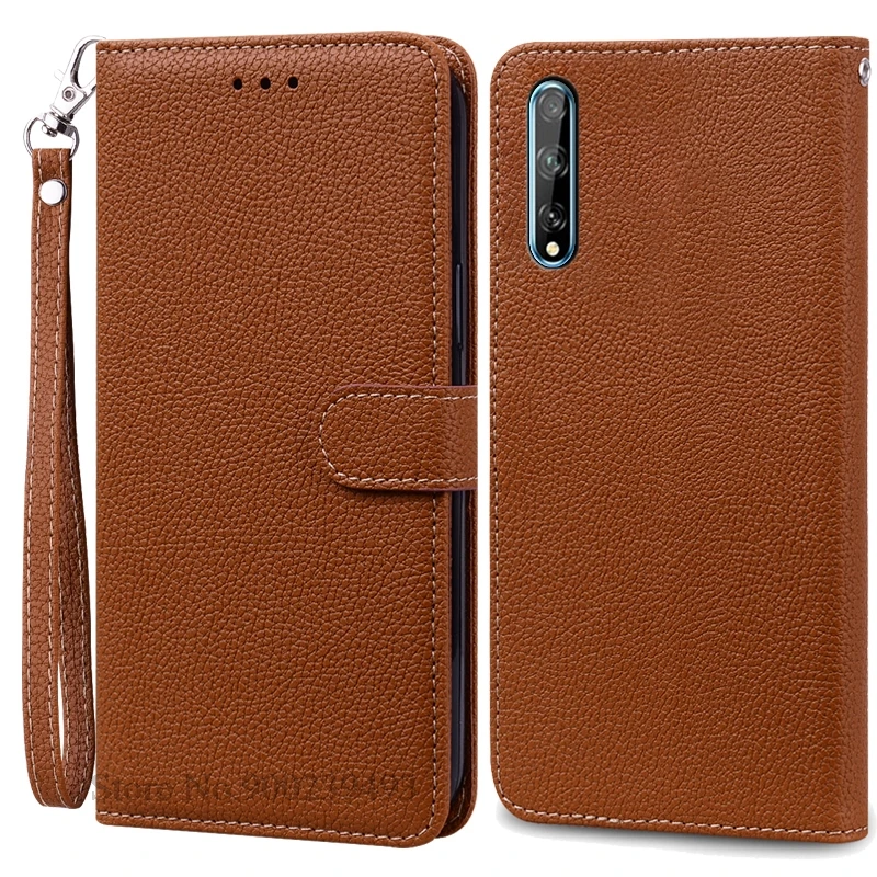 Luxurious Soft TPU Leather Flip Wallet Phone Case with Strap and Card Slots