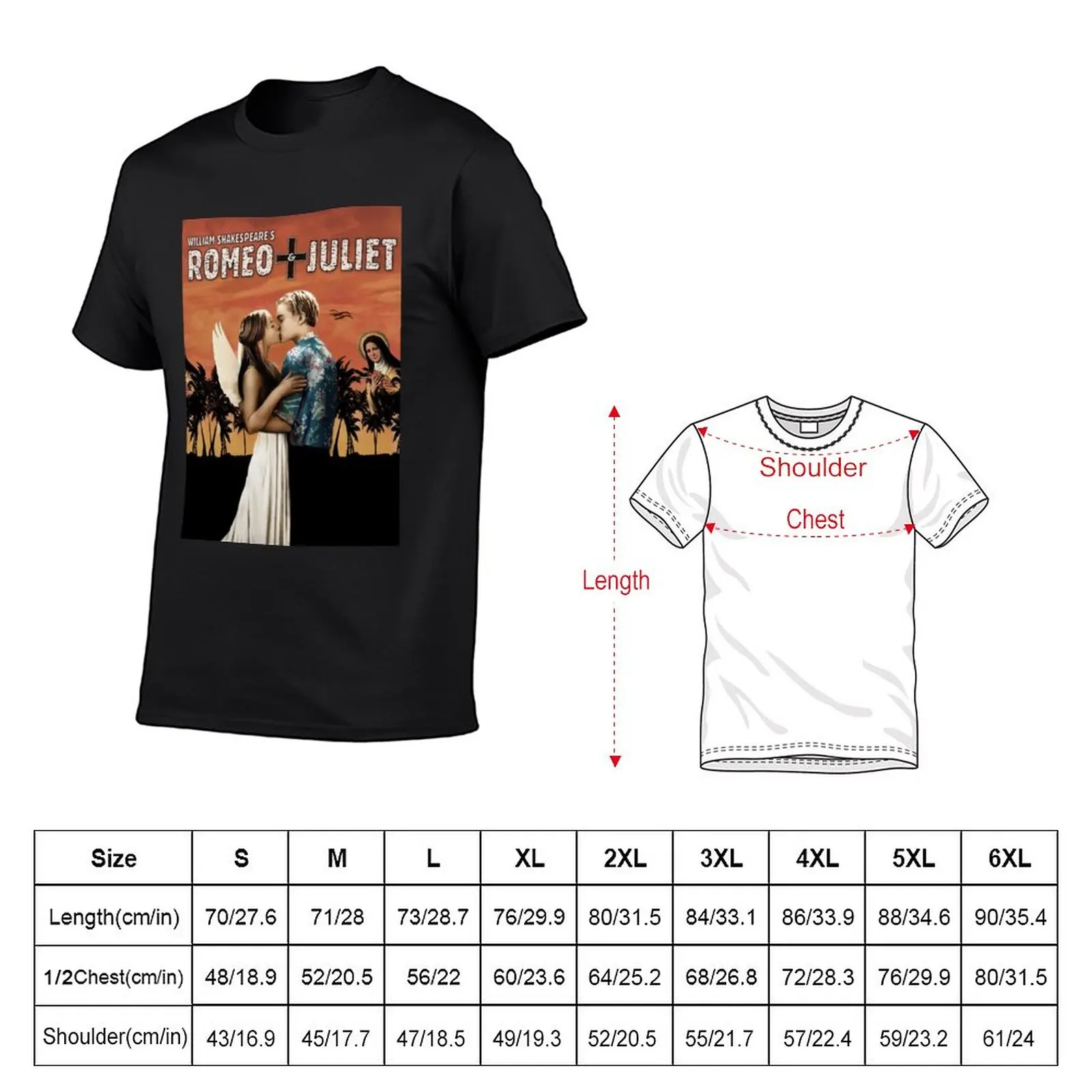 New Romeo + Juliet -1996- Poster Promotion T-Shirt heavyweight t shirts  plus size tops Short sleeve tee men - AliExpress