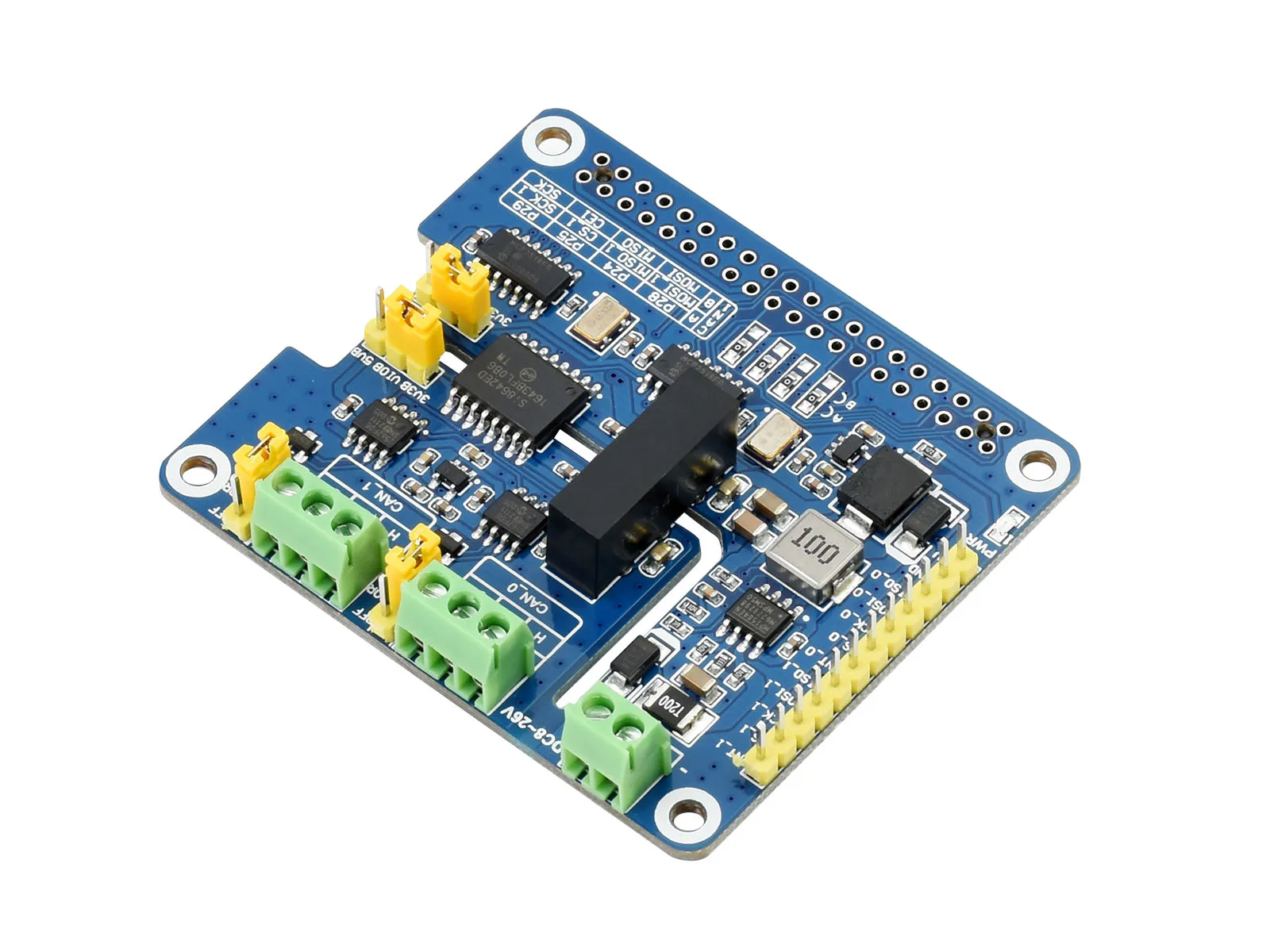 Waveshare 2 ä  CAN FD Ȯ HAT, SPI ̽,  ȣ,   ø