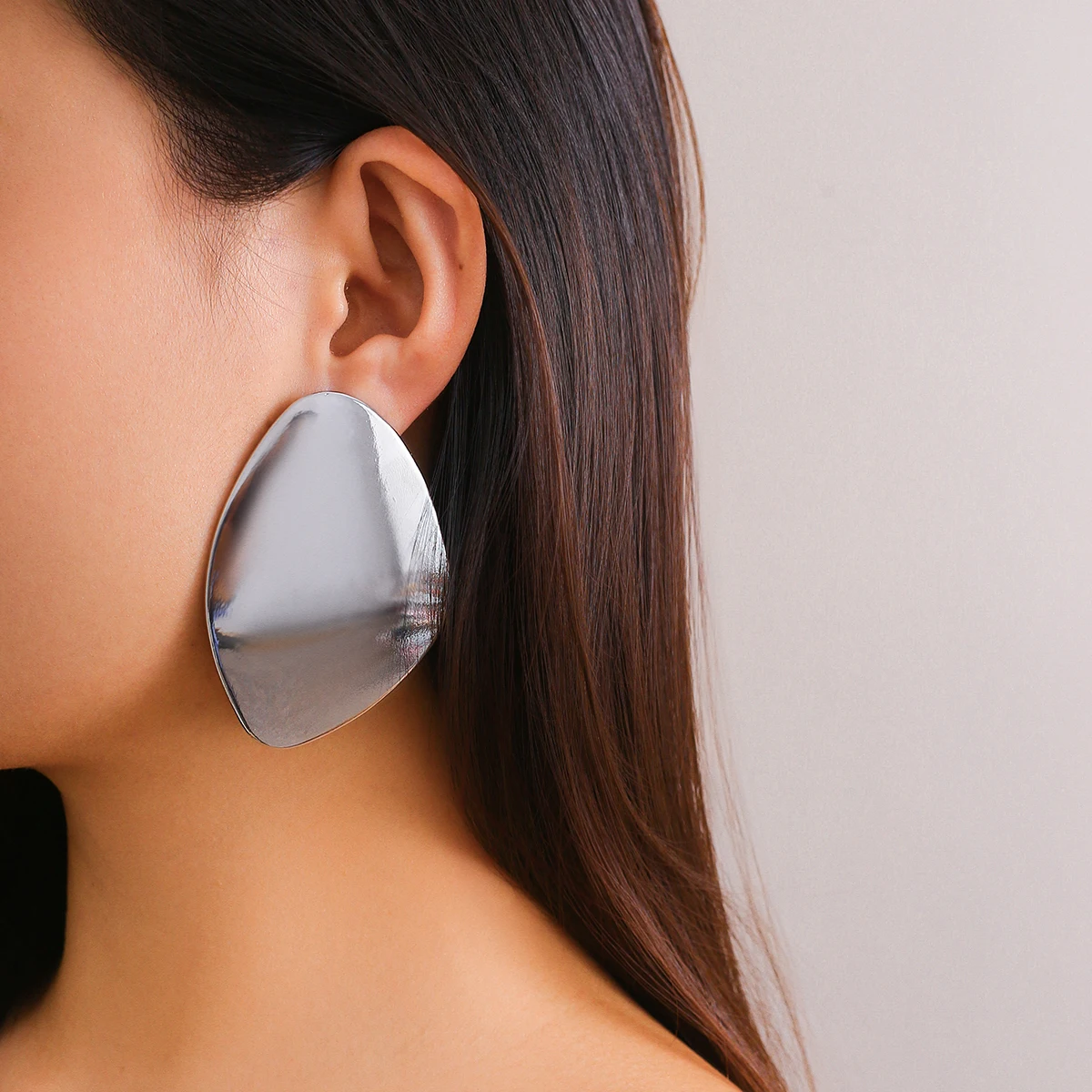 Ingemark Exaggerated Big Irregular Metal Stud Earrings for