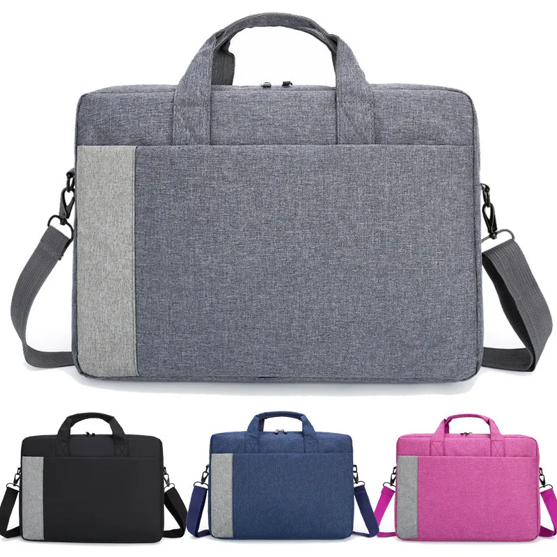 

Men's Color Matching One Shoulder Portable Business Notebook Briefcase