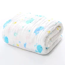 105*105cm Baby Bath Towel Newborn Bathrobe Cotton Gauze 6 Layers Washcloth Baby Blankets Child Robe Towel Kids Face Stuff Muslin