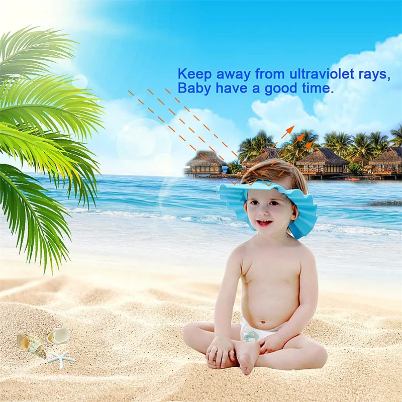 Baby Hair Wash Hat Shield Adjustable Waterproof Protect Eye