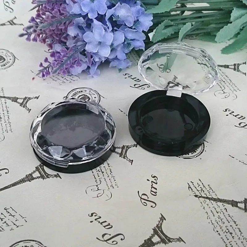 

100 шт./лот 28,5 мм Пластиковый пустой футляр для теней для век Палитра в одном футляре круглая банка пудра косметический компактный контейнер «сделай сам» инструмент для макияжа