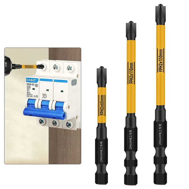 Electrician Special Screwdriver Bits Set Magnetic Alloy Steel Electric Impact Drill Nut Driver Hand Tool FPH2 FPH2 65 110 150mm 1