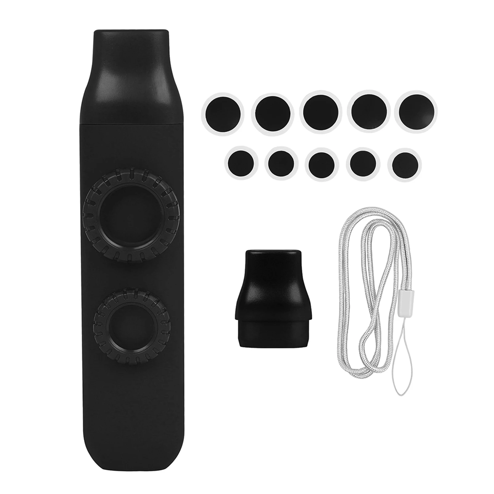 Wooden Kazoos Kazu Flute 10pcs Double Flute Hole Kazoo Dual Holes Replaceable Blowing Nozzle Membrane Musical Instrument for Child Adult