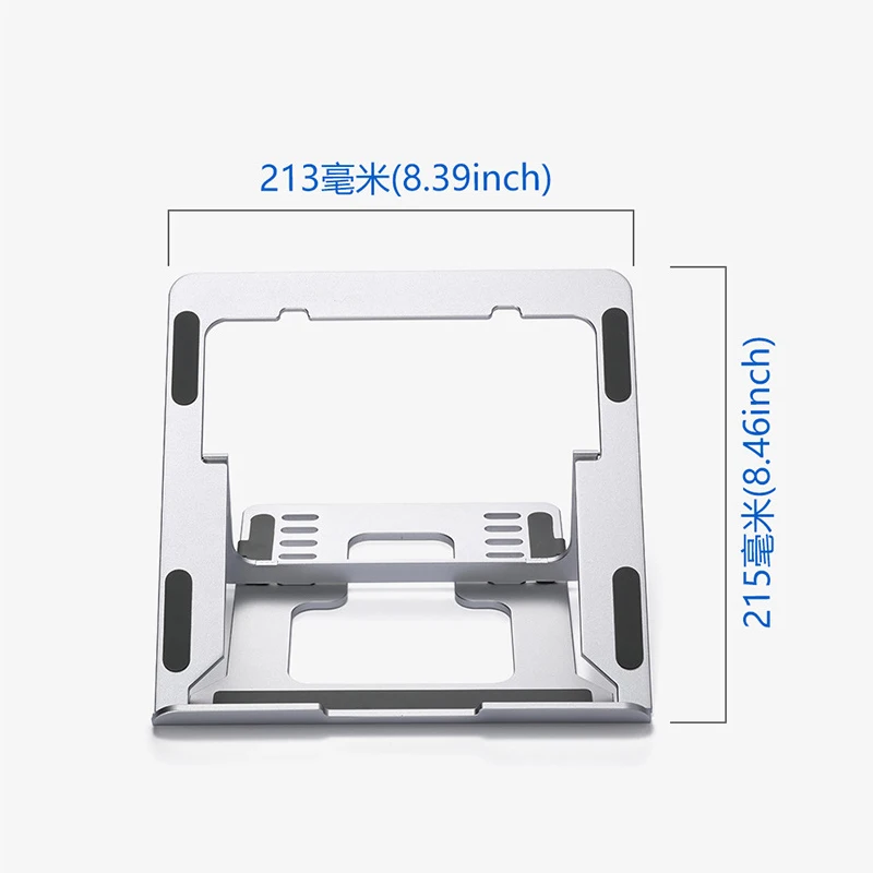 Portátil Dobrável Ajustável Liga de Alumínio Portátil Suporte Suporte de Refrigeração Suporte com Bolsa de Pano para Apple Macbook - Imagem 5
