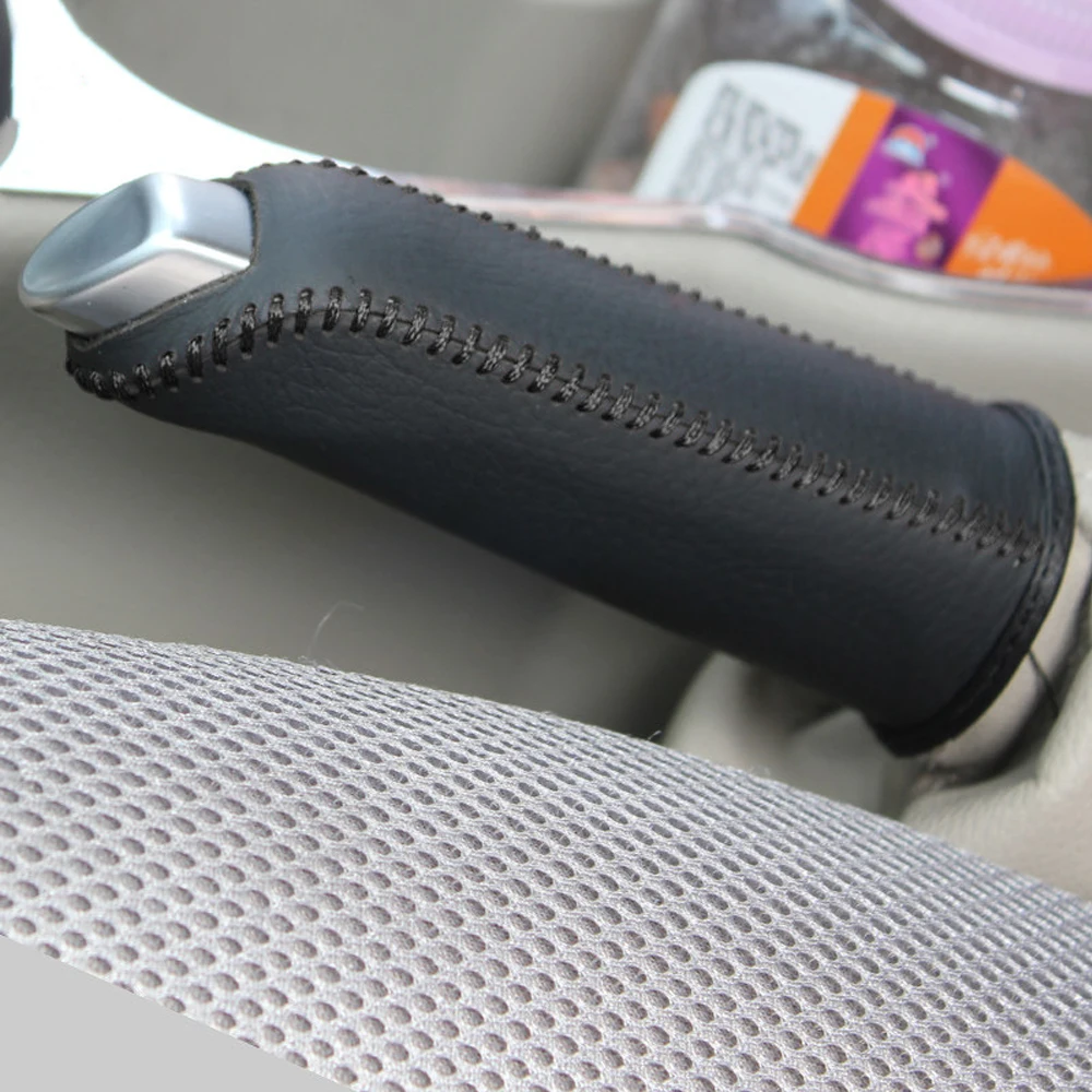 Hand Brake Cover Leather Car Handbrake Cover For Ford Focus 2 3 MK2 MK3 Fiesta Ecosport Mondeo Fusion Kuga Escape Gears Protection Acc.