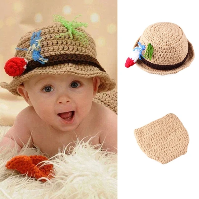 Baby Photoshoot Props Fisherman Costume Set Underpants Fisherman Hat Fish  doll Newborn Photography Clothes Accessories - AliExpress