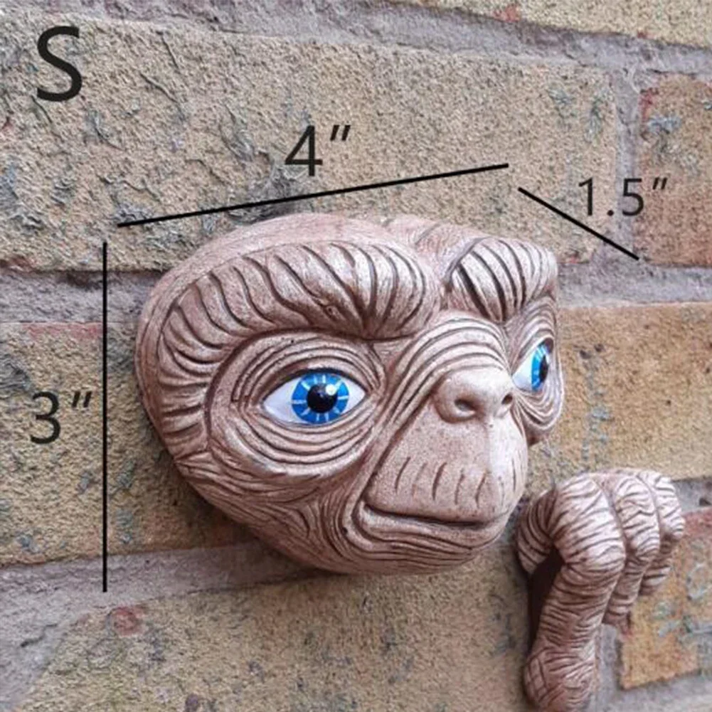 Resin Craft Alien Peeker Statue Yard Art Ornament Garden Fences Door Decoration resin ornaments garden statue garden decoration resin statue resin handicraft ornaments resin ornament animal ornaments