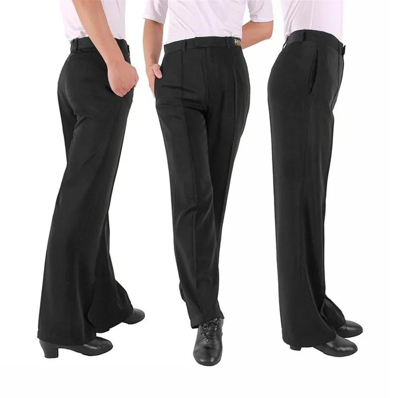 

Hot Sale High Quality Plus Size Spandex Black Mens Dance Ballroom Latin Pants