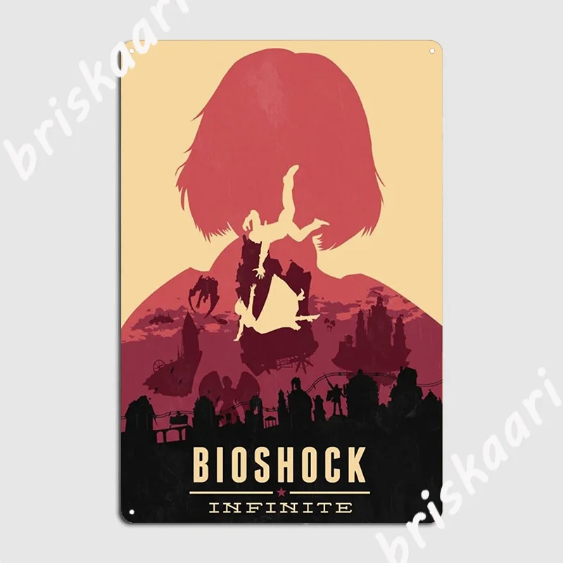 Bioshock Infinite Metal Sign Cinema Garage Garage Decorazione Cucina Progettazione Targa In Metallo Poster