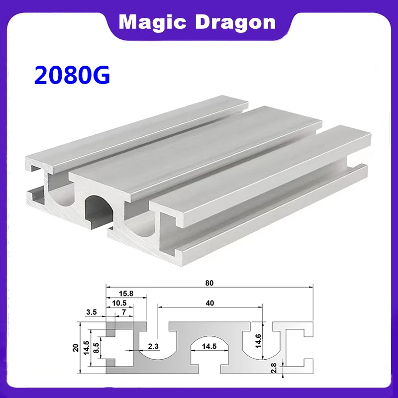 Perfil de Alumínio Industrial Resistente da Liga de Alumínio 100 1000 mm 2080w Painel de Mesa da Máquina de Gravura Água Running 2080t 2080g