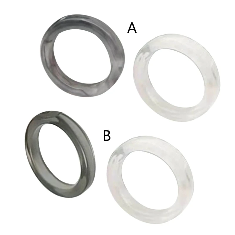 Stile moda 2025 2x resina acrilica colorata Y2K accessori moda, ventagli, regali fai da te, anelli, gioielli, anelli semplici_voghion.com