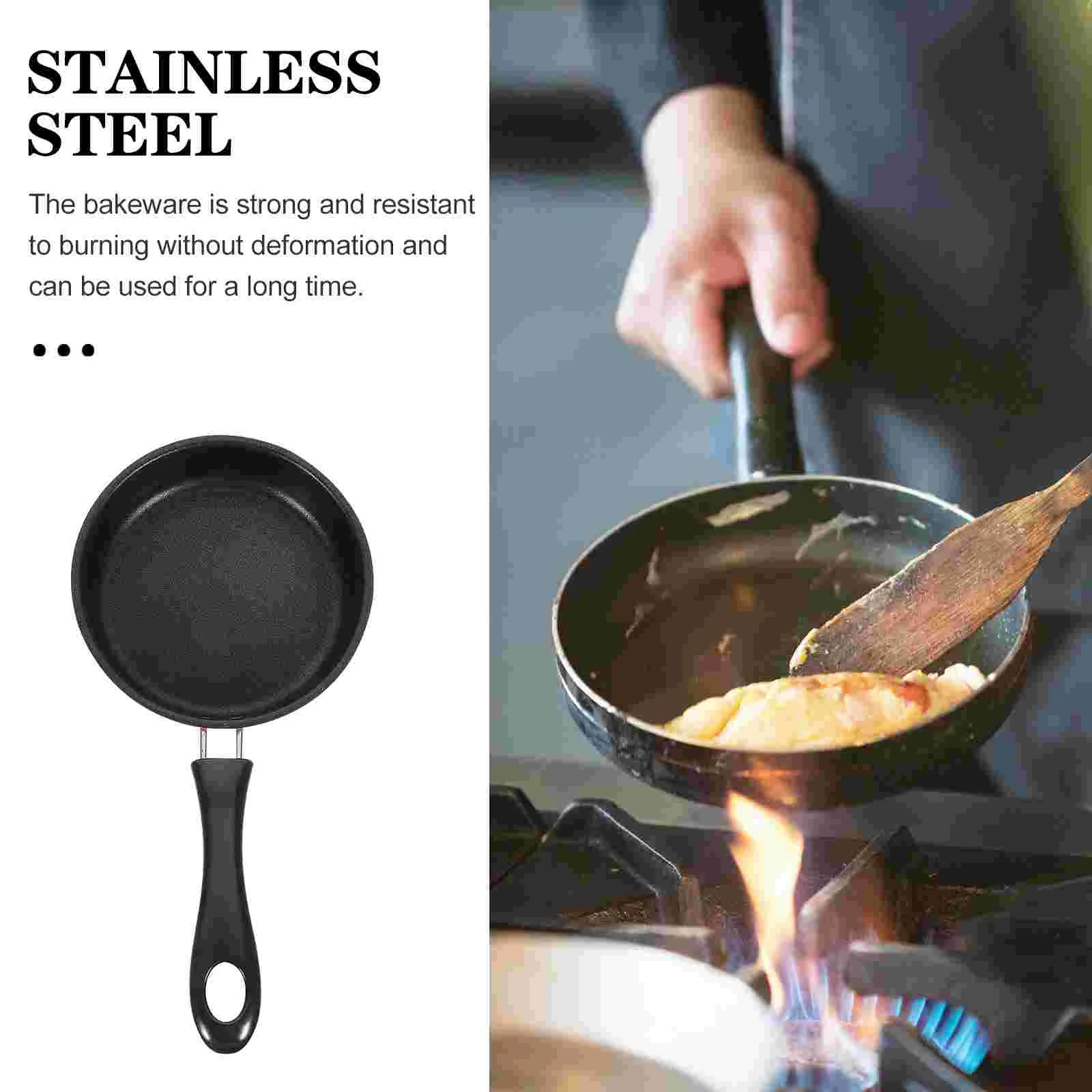 Mini Frying Pan Induction Griddle Pans Nonstick Omelette Plate Stainless  Steel Cooking Child - AliExpress