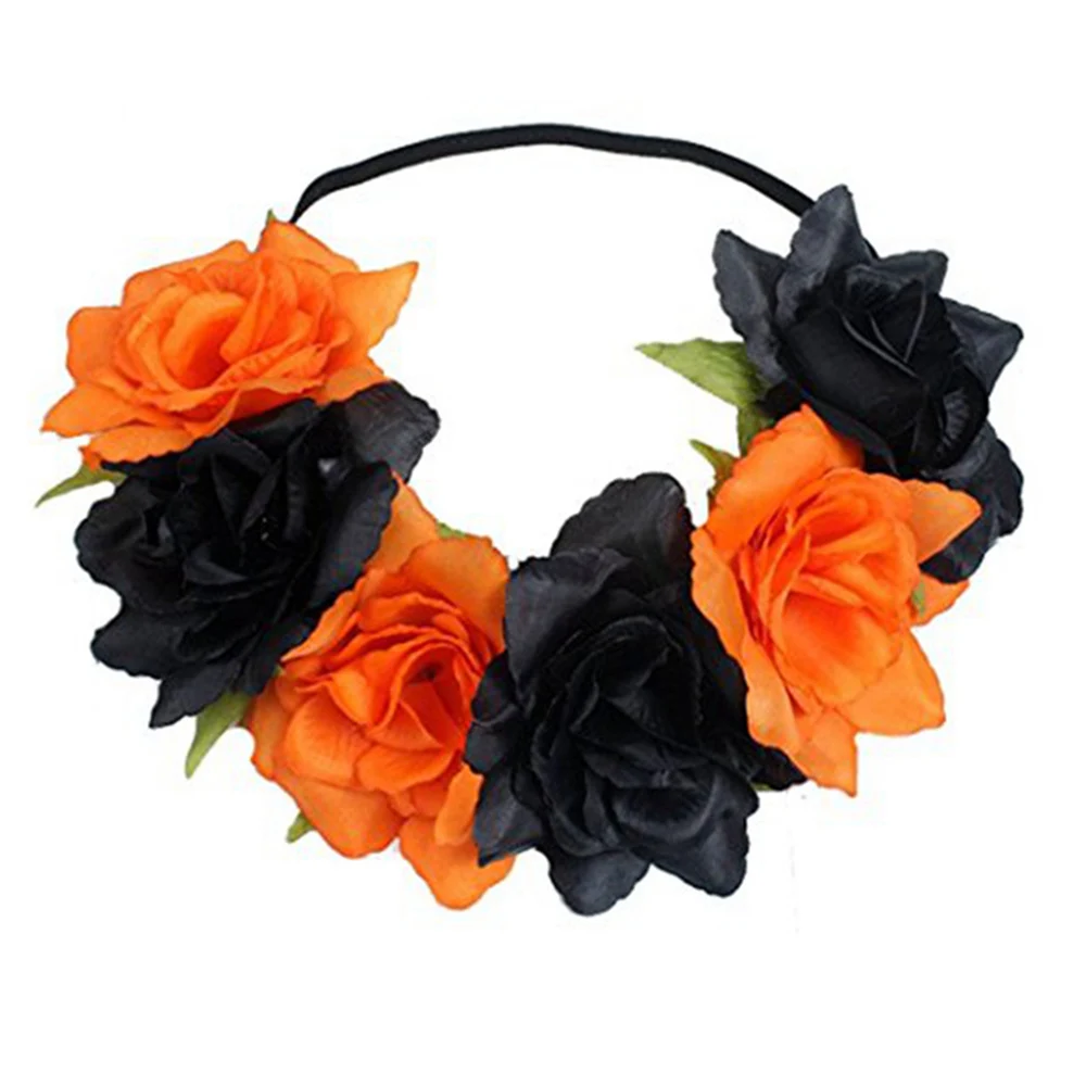 Rote Rosen-Stirnband Von FRCOLOR – Blumige Haarkrone Für Hochzeit & Party