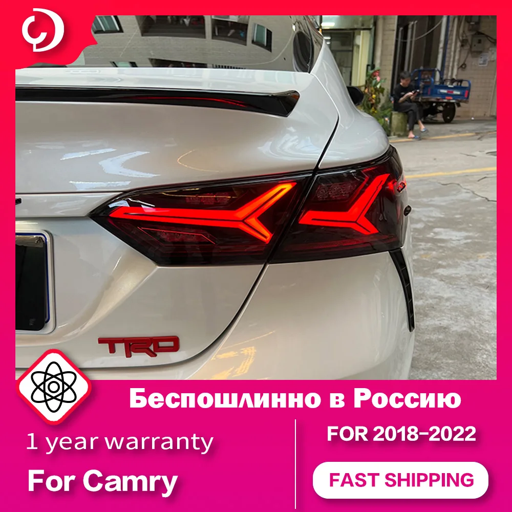 

AKD автостайлинг задние фары для Toyota Camry 2018-2022 Camry DRL Противотуманные фары динамический сигнал поворота задние тормозные задние фонари