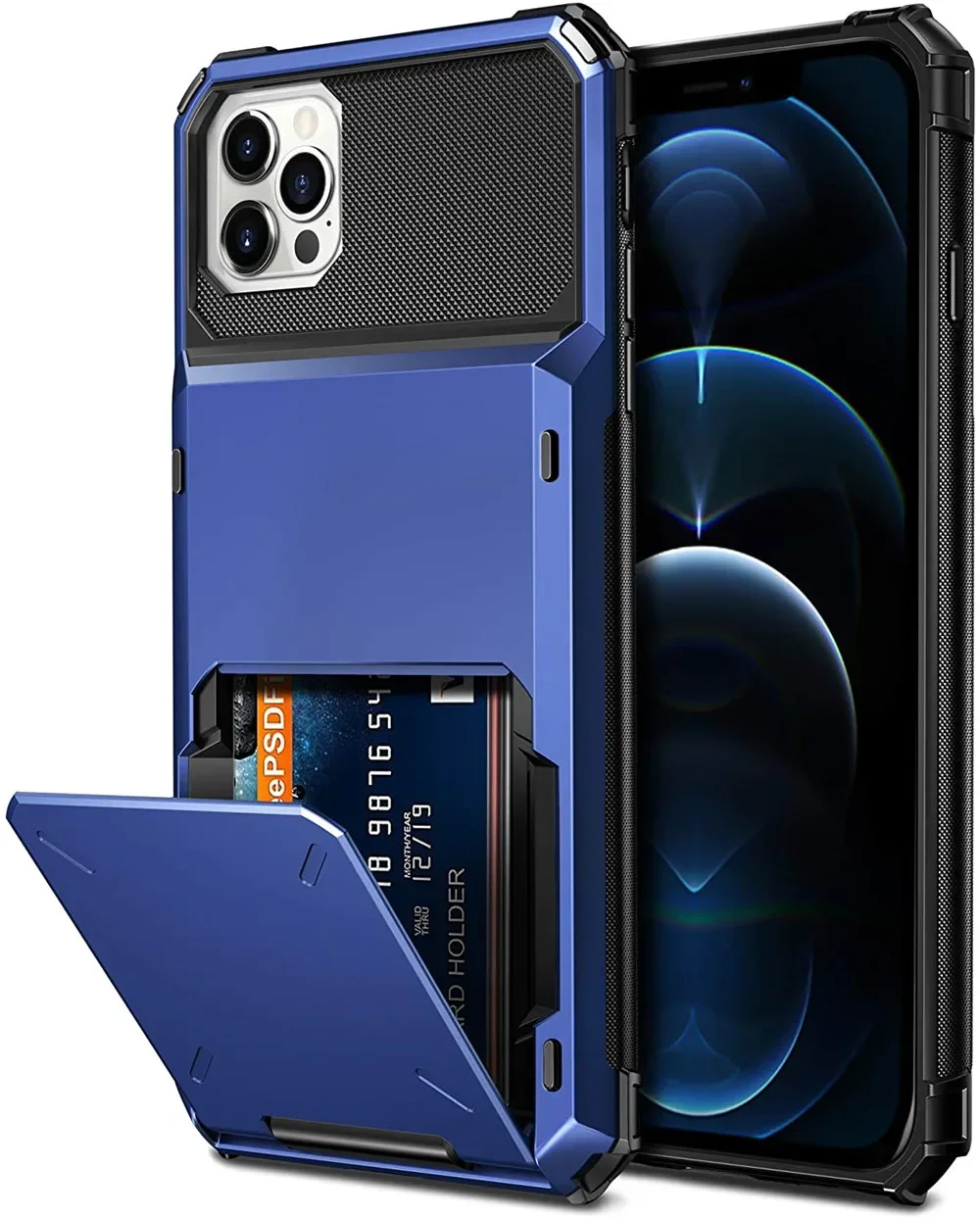 Wallet Phone Case with 4-Card Slot and Credit Card Holder