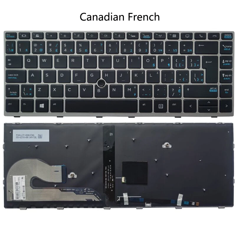Retroiluminado cf cz ro sv Teclado para hp Elitebook 840 g5 846 g5 745 Canadense Francês Checo Romeno Esloveno com Luz de Fundo Novo - Imagem 6
