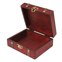 Retro Storage Box Jewelry Wood Wooden Lock Catch Organizers Vintage Gifts Container Sundries Organizer Storages Boxes 2
