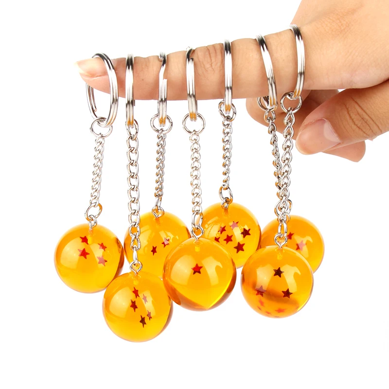

7pcs/set Anime Dragon Ball 1-7Star Shenron 1.06 Inch Resin Ball Action Toy Figures Keyring Pendant Holder Toys Gift