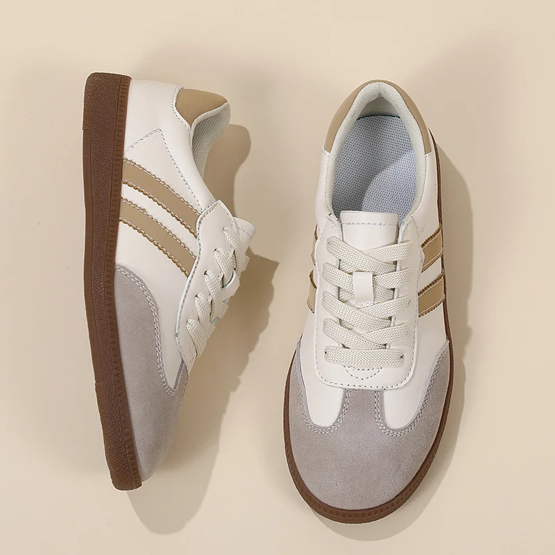 Flat Luxury Shoes Women Spring Autumn Classic Ladies Sneakers Women's Leather Retro Low Cut Lace-up Casual Shoes women oxford shoes