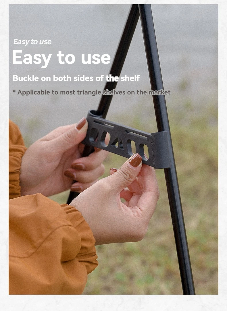 Description Picture 5 of itemShine Trip Outdoor Camping Triangle Shelf Side Buckle Multifunctional Tableware Rack Stability Buckle