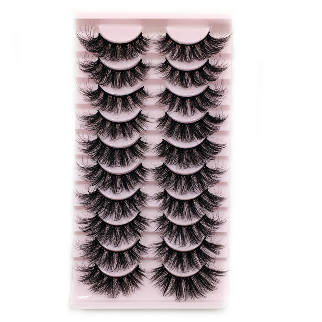 5/8/10/20 Pairs 3D Mink Lashes Natural False Eyelashes Dramatic Fluffy Soft Wispy Volume Cross Reusable Fake Eyelash  MaKeup