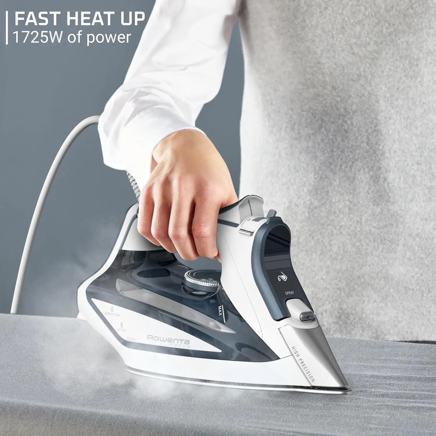Stainless Steel Soleplate Steam Iron, 400 Microsteam Holes, Powerful steam blast, Leakproof, Lightweight, 1725 Watts, Ironing 5