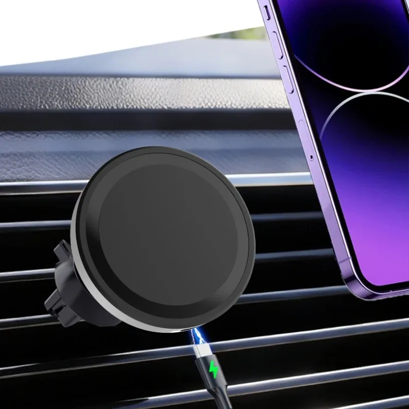 Air Vent Wireless Car Charger For MagSafe iPhone 13-17 Pro Max & Fast Charging Stand Clip Phone Holder Stable Grip