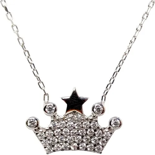 

Fashion Jewelry Necklace Ottoman Silver King Crown Women Silver Necklace