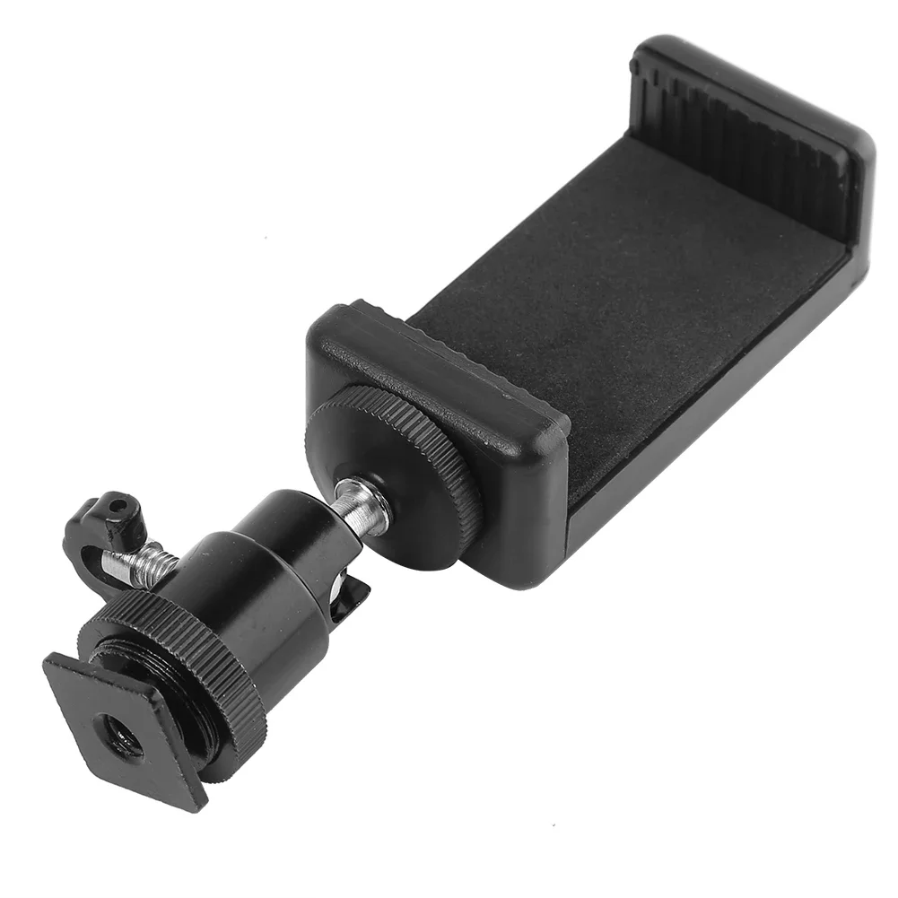 Ball Head Hot Shoe Adapter Tripod Mount Phone Clip Holder 1/4 Screw for Camera tripod ball head cold shoe ball head