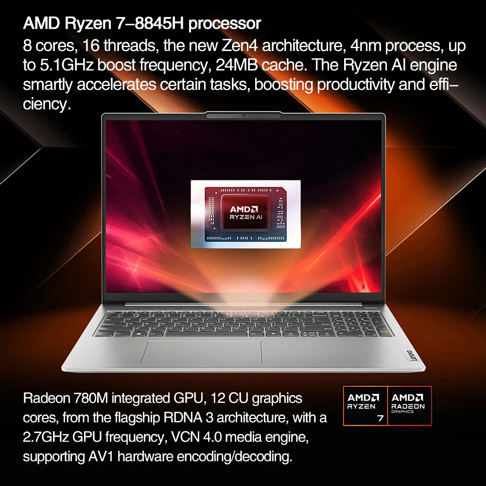 Lenovo XIAOXIN 16 (IdeaPad Slim 5) 2024 Laptop AMD Ryzen R7-8845H