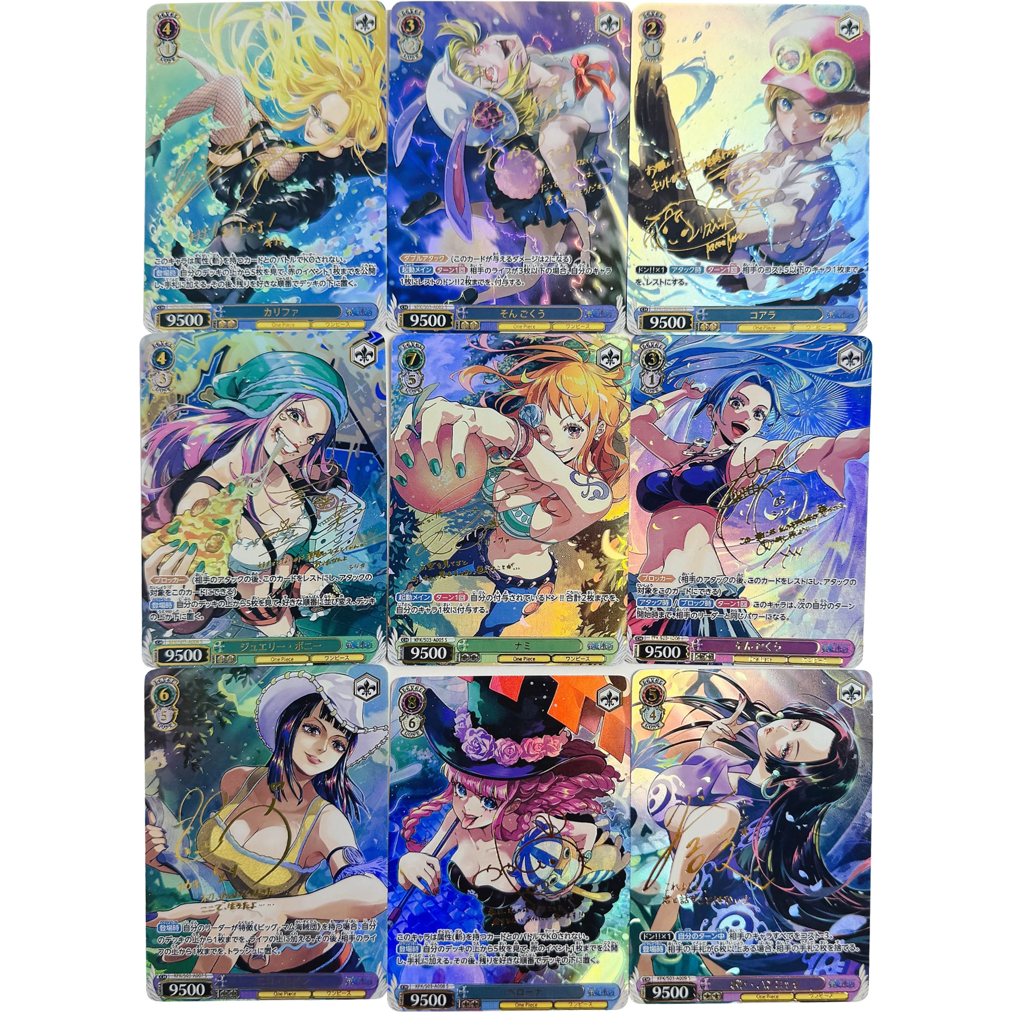 

9 шт./компл. OPCG Nami Robin Vivi Hancock Perona Bonney горячее тиснение цветные флэш-карты цельный подарок игрушка игра Аниме Коллекционная карта