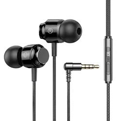 Enhanced 90° Jack Wired Gaming Headset with HiFi Surround Sound and Mic (Black 3.5mm)
