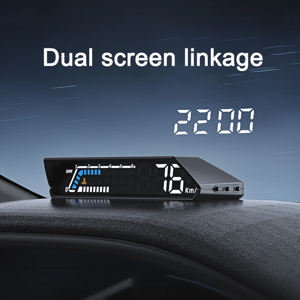 

1x Car Head Up Display HUD Gauge OBD2 Driving Computer Temperature Speedometer Head-Up Display GPS In-Car Display